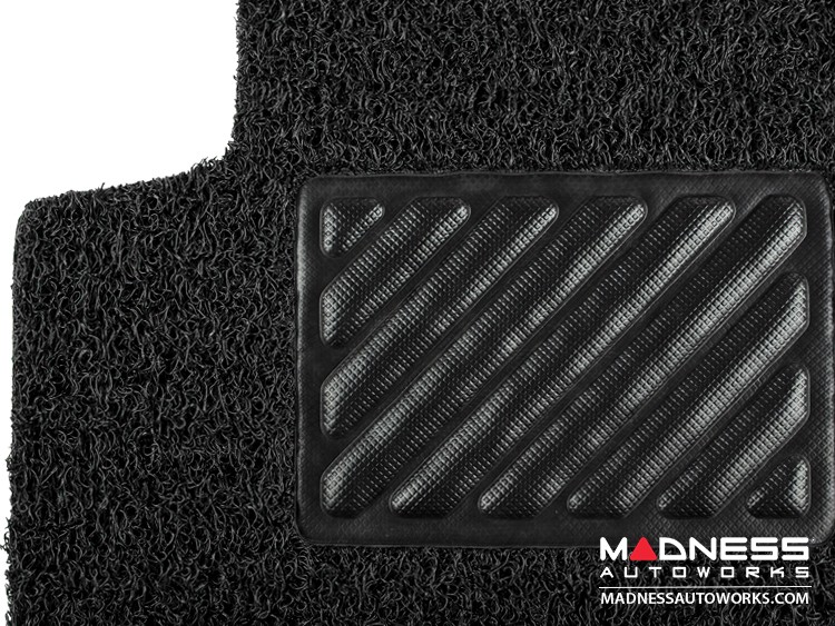 FIAT 500 All Weather Floor Mats All Weather Rubber Coiled PVC